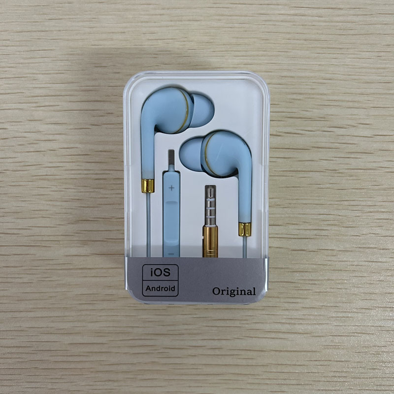 Macaron жични In-Ear слушалки, 3,5 мм кръгъл жак и инлайн контрол, съвместими с Apple, Android и Huawei MP3 устройства
