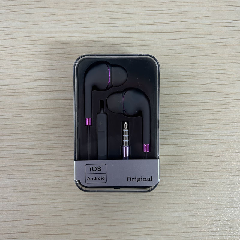 Macaron жични In-Ear слушалки, 3,5 мм кръгъл жак и инлайн контрол, съвместими с Apple, Android и Huawei MP3 устройства