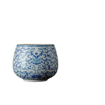 Ceramică albastru-alb Ru Kiln pentru ceai, bazin mare pentru spălat ceai, recipient pentru apă uzată, scrumieră, recipient de apă și accesorii pentru ceai