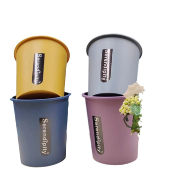 Coș de gunoi din plastic 10 L, deschis, pentru birou și sufragerie, cu imprimare a logo-ului