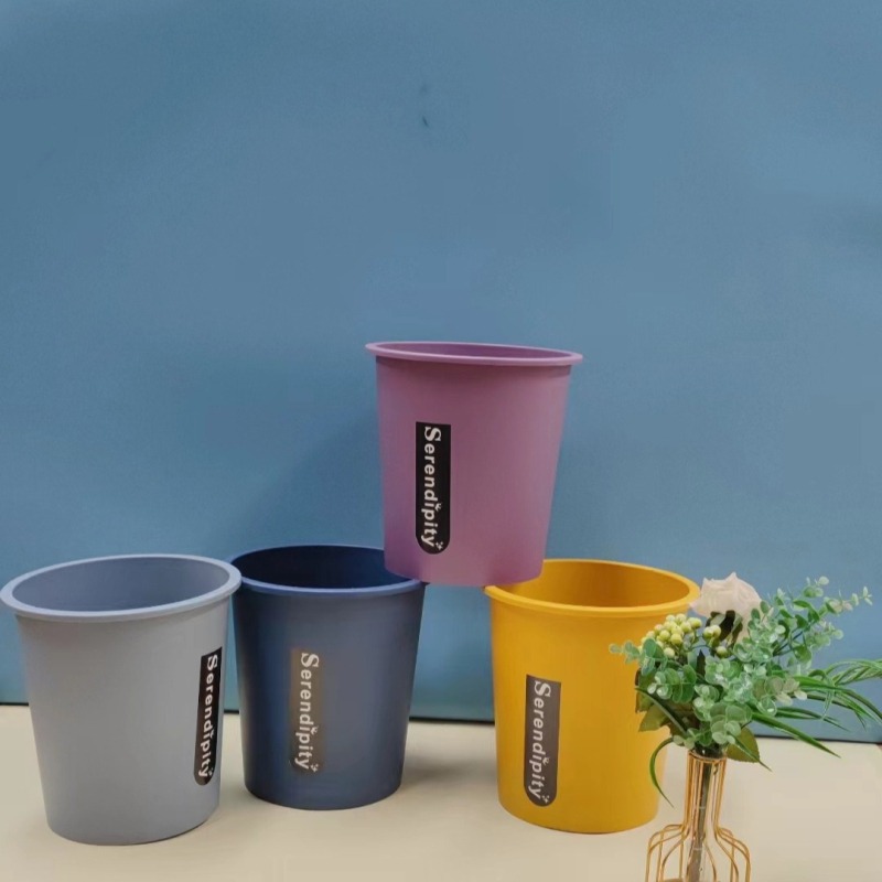Coș de gunoi din plastic 10 L, deschis, pentru birou și sufragerie, cu imprimare a logo-ului