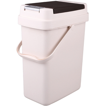 Recipient pătrat din plastic pentru ceai, cu apăsare, mâner portabil și filtru pentru frunze de ceai