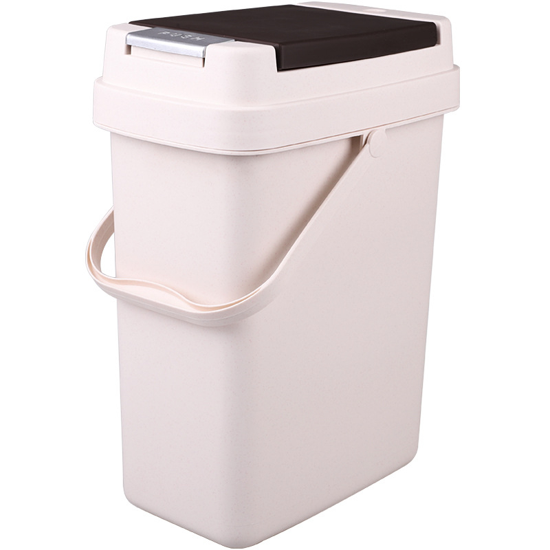 Recipient pătrat din plastic pentru ceai, cu apăsare, mâner portabil și filtru pentru frunze de ceai