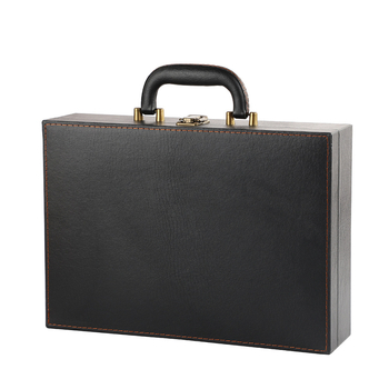 Cutie de depozitare pentru bijuterii din piele PU cu cutie personalizată pentru vin – set de cadouri de afaceri portabil