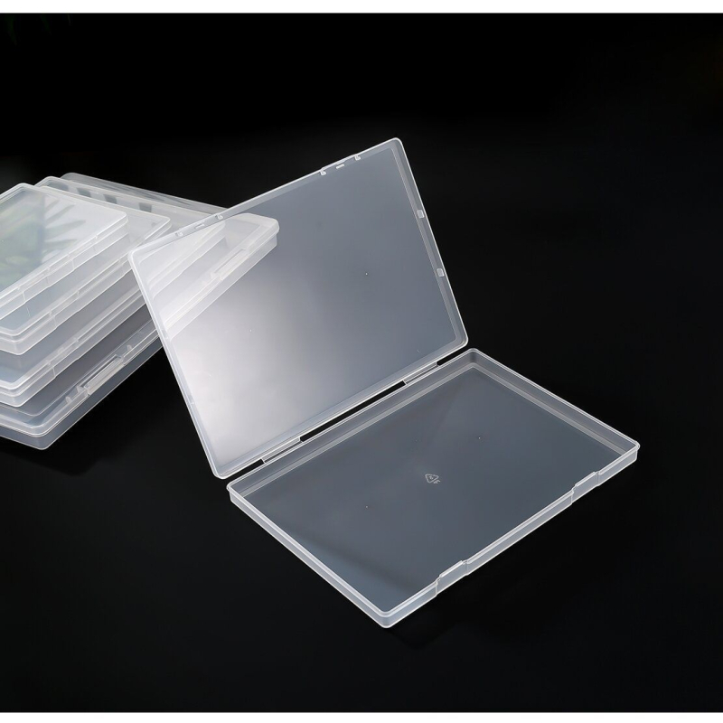 Cutie de depozitare pentru hârtie A4, cutie transparentă din plastic pentru fișiere, cutie pentru documente, cutie pentru carduri, articole de birou