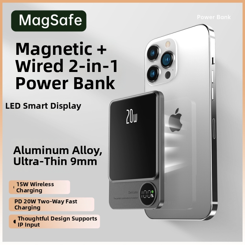 Q9 magnetska bežična power banka, 3C certifikat, 20W brzo punjenje, ultratanka, 10000mAh