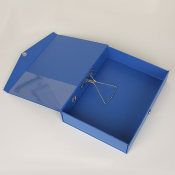 Cutie PVC pentru dosare B803, cu clemă laterală, cotor 68 mm, capacitate mare pentru depozitare documente
