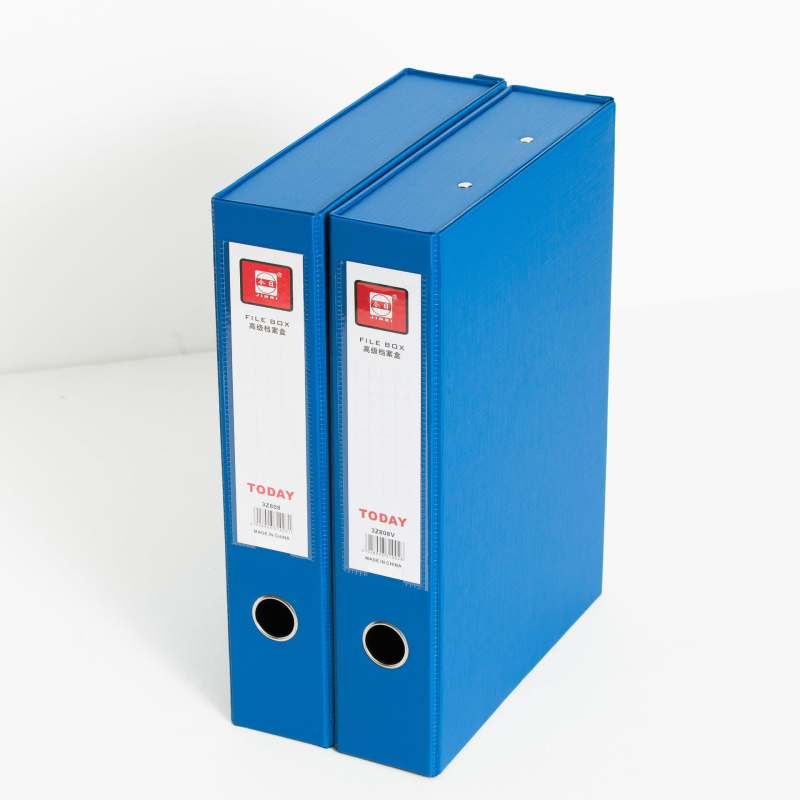 Cutie PVC pentru dosare B803, cu clemă laterală, cotor 68 mm, capacitate mare pentru depozitare documente