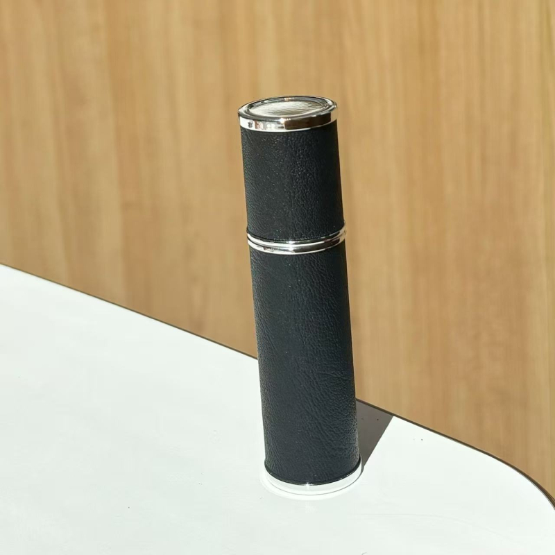 5 ml bőrből készült parfümös üveg, utazáshoz, elegáns, hordozható, üres mintaszóró