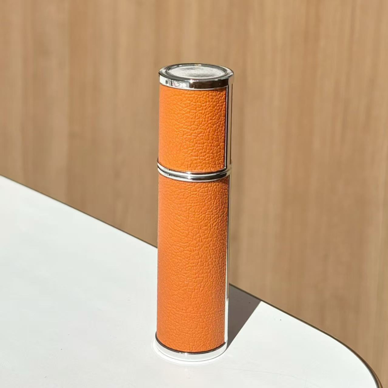 5 ml bőrből készült parfümös üveg, utazáshoz, elegáns, hordozható, üres mintaszóró