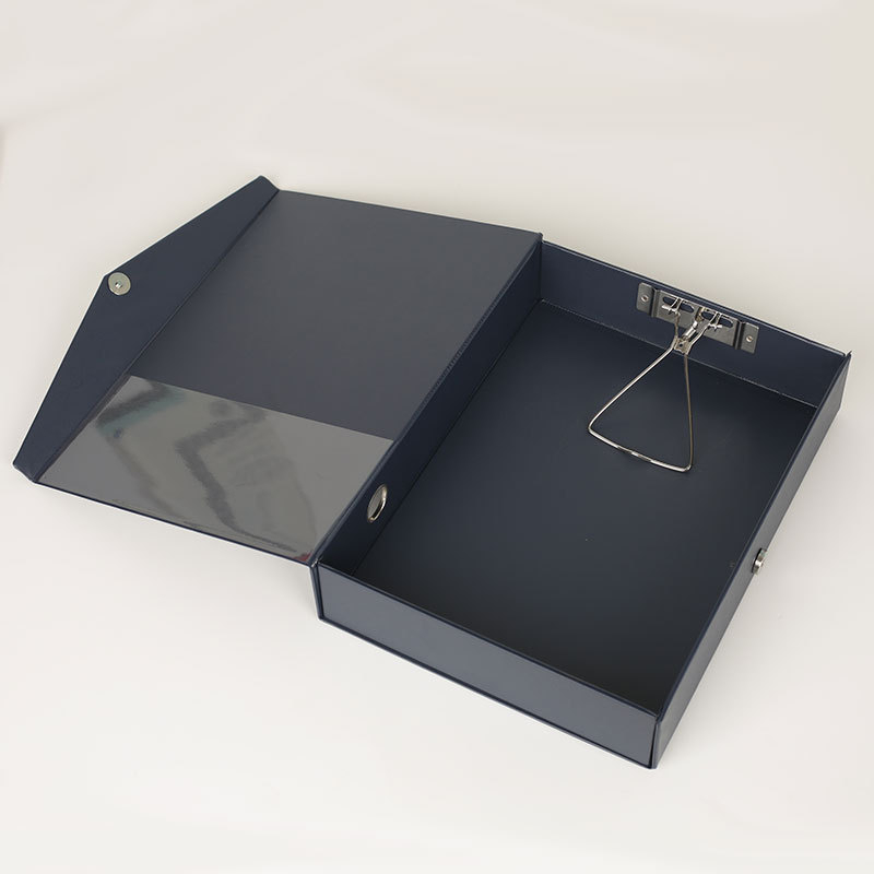 Cutie pentru dosare din PVC cu clemă de presiune, pentru documente A4 și chitanțe, organizator de birou