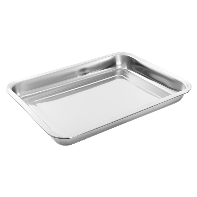 Tăviță din oțel inoxidabil 304, groasă, pătrată și dreptunghiulară, perforată, pentru aburi, orez, ceai, pește și grătar