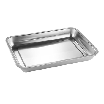 Tavă din oțel inoxidabil 304, dreptunghiulară, cu fund plat, pentru cantine, gătire la abur și servire ceai, în mai multe dimensiuni