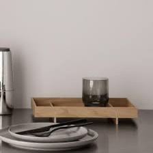 Tavă de ceai din lemn, stil japonez minimalist, dreptunghiulară, pentru uz casnic