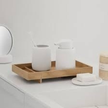 Tavă de ceai din lemn, stil japonez minimalist, dreptunghiulară, pentru uz casnic