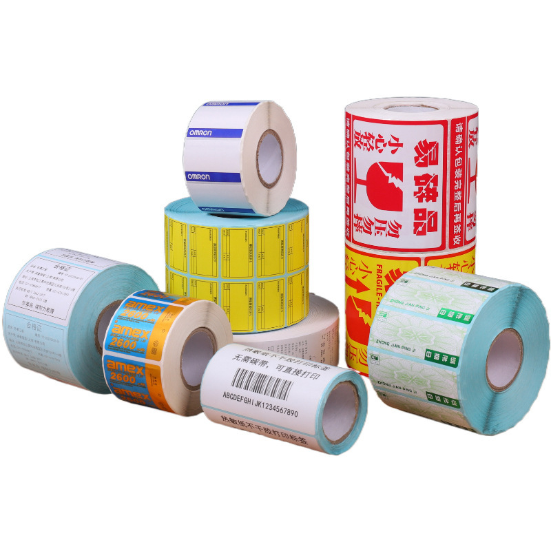 Hârtie termică autoadezivă pentru etichete, cu protecție tripla, 100x150 mm; forme dreptunghi, oval, cerc; marcă Haoyang; grosime 0.1–1 mm