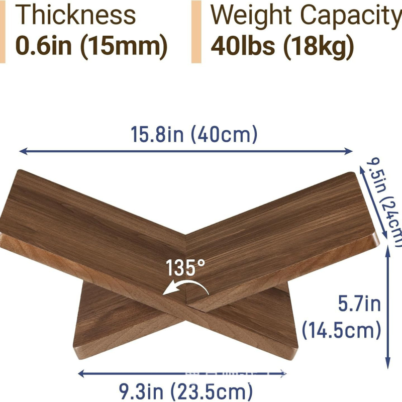 Raft de cărți și reviste din lemn, design modern, în formă încrucișată, de înaltă calitate