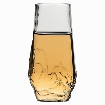 Ceașcă din sticlă borosilicată înaltă, cu vedere la munte – pentru ceai verde și băuturi