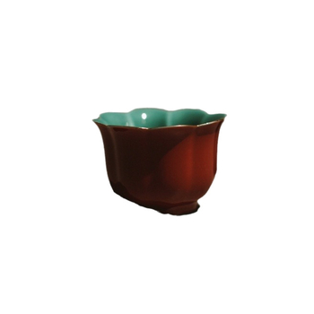 Ceașcă de ceai roșie din ceramică, stil chinezesc, pentru degustare de ceai
