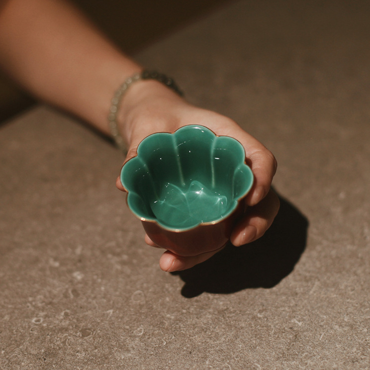 Ceașcă de ceai roșie din ceramică, stil chinezesc, pentru degustare de ceai