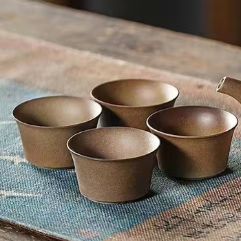 Ceașcă de ceai retro din ceramică rustică, 50 ml, pentru casă și birou