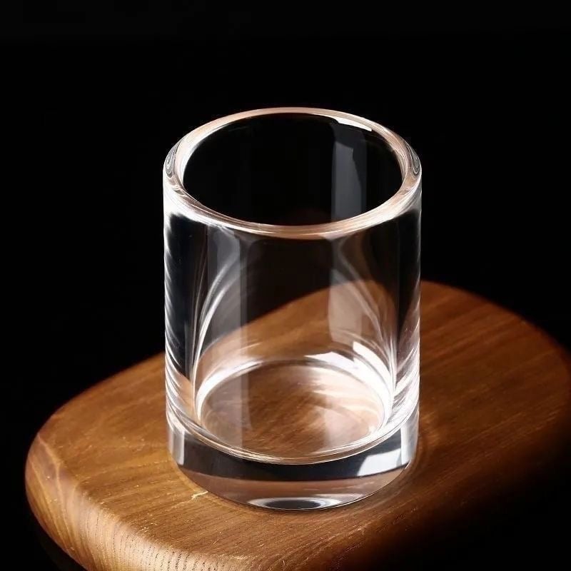 Pahare din sticlă cristal pentru ceai și vin, lustruite manual de maestru, set de 2