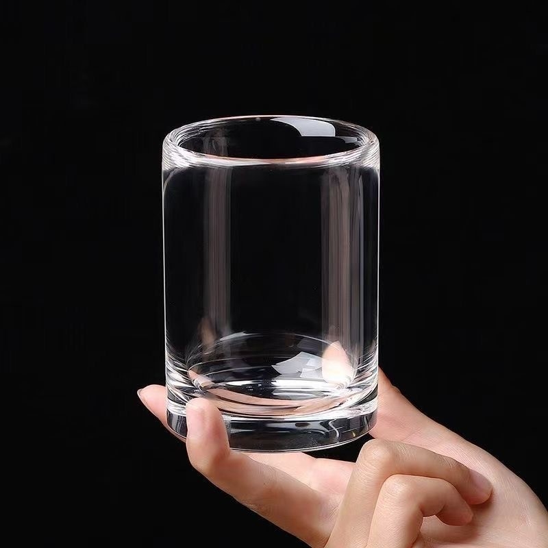 Pahare din sticlă cristal pentru ceai și vin, lustruite manual de maestru, set de 2