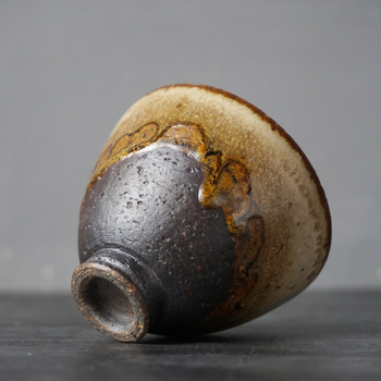 Ceașcă de ceai ceramică, lucrată manual, în stil rustic, unică