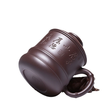 Ceașcă de ceai Yixing din nisip purpuriu, cu capac și filtru interior, ceramică cadou