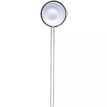 Lingură de sticlă transparentă, colorată, cu mâner lung, borosilicată, pentru desert, ceai și supă