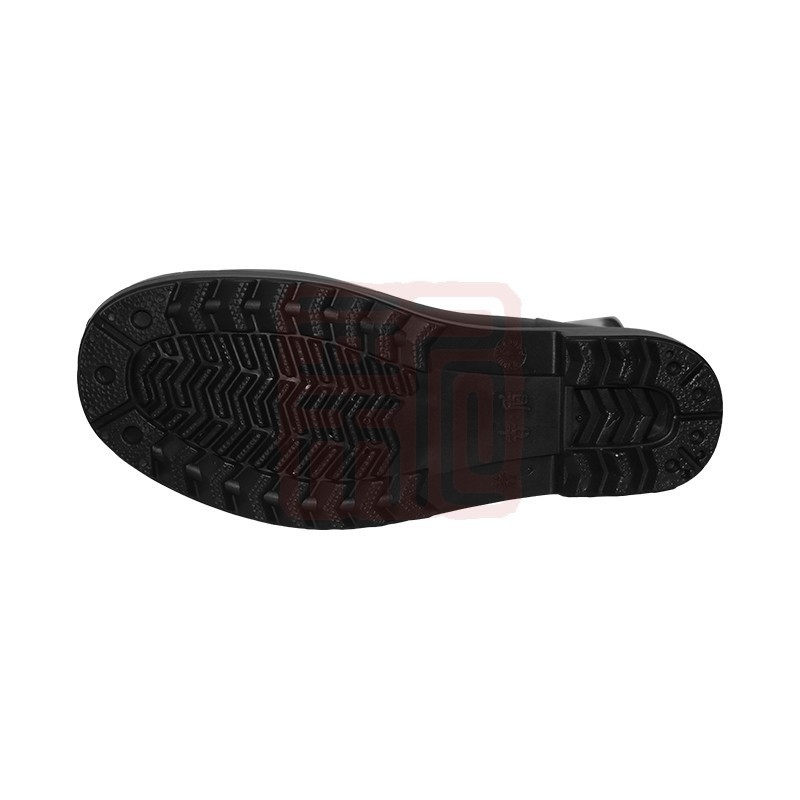 Ji Shield Bocanci de apă mid-calf, PVC negru, 33 cm, impermeabili, anti-derapare, rezistente la uzură, protecție pentru picior, 10 perechi în cutie