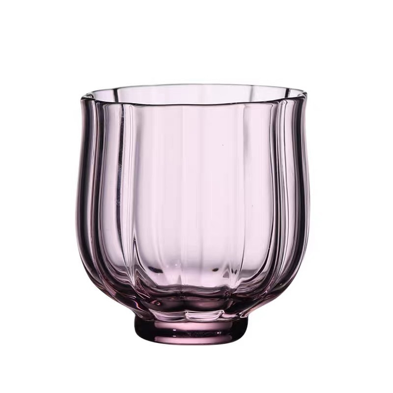 Ceașcă de ceai din sticlă borosilicată, în formă de lotus, pentru set Gongfu