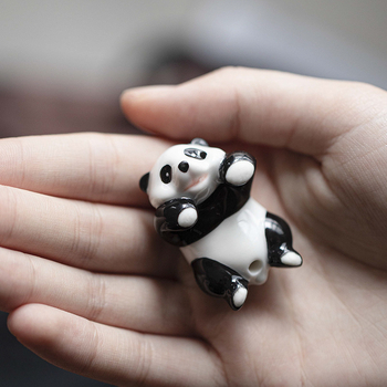 ceașcă de ceai ceramică Panda cu capac, ornament suspendat pentru ceremonia de ceai acasă