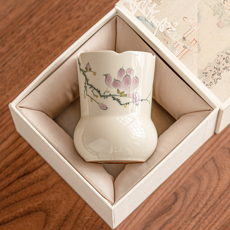 Set Gongfu pentru ceremonia ceaiului, ceramică pictată manual, cu șase domni ai ceremoniei ceaiului, accesorii – clips pentru ceai și linguriță