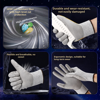 Mănuși anticut nivelul 5, protecție la muncă, rezistente la uzură, pentru tăiere în bucătărie, manipularea peștelui și utilizare în exterior