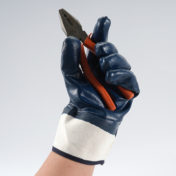 Mănuși de protecție cu acoperire nitrilică pentru muncitorii din atelier, anti-tăiere, antiderapante, rezistente la uzură, cu grosime dublă