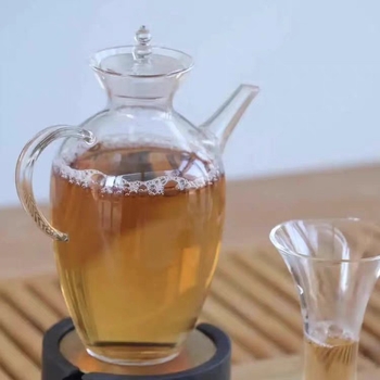 Ceainic din sticlă borosilikată pentru uz casnic, set Gongfu, ceainic creativ cu mărgele pe vârf, în formă de dovleac, pentru ceai verde