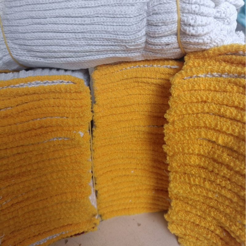 Tao Pai Mănuși de muncă, 600 g, din bumbac tricotat, albe, rezistente la tăieturi și uzură, pentru manipularea încărcăturilor și lucrări industriale
