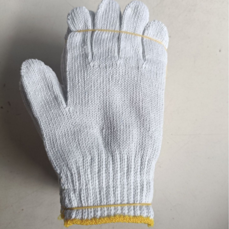 Tao Pai Mănuși de muncă, 600 g, din bumbac tricotat, albe, rezistente la tăieturi și uzură, pentru manipularea încărcăturilor și lucrări industriale