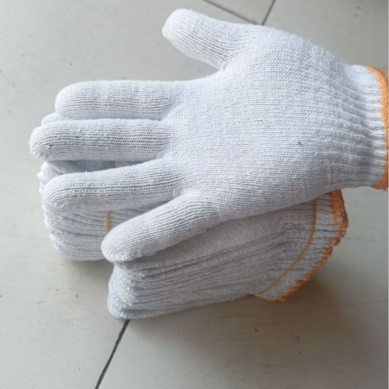 Tao Pai Mănuși de muncă, 600 g, din bumbac tricotat, albe, rezistente la tăieturi și uzură, pentru manipularea încărcăturilor și lucrări industriale