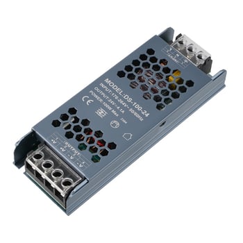Индустриално ултра тънко 12V черен диамант LED светлинна кутия захранване, 24V линейно осветление трансформатор, превключващо захранване