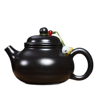 Ceainic din lut mov Yixing, set Gongfu pentru ceai, stil literat Da Hong Pao, Rongtian