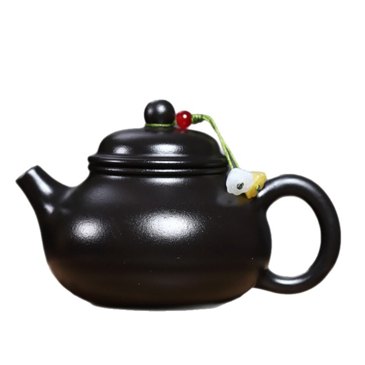 Ceainic din lut mov Yixing, set Gongfu pentru ceai, stil literat Da Hong Pao, Rongtian