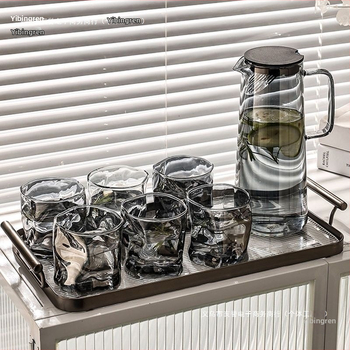 Set de pahare din sticlă borosilicată, în stil nordic, rezistente la temperaturi înalte, pentru uz casnic