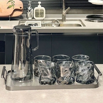 Set de pahare din sticlă borosilicată, în stil nordic, rezistente la temperaturi înalte, pentru uz casnic