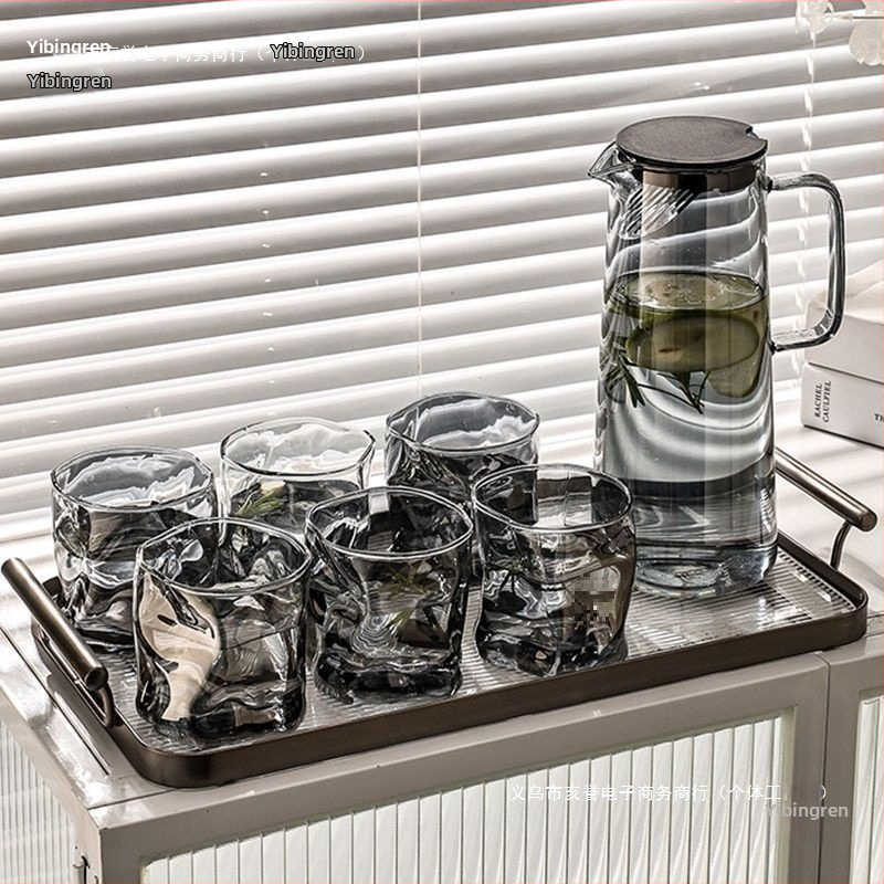Set de pahare din sticlă borosilicată, în stil nordic, rezistente la temperaturi înalte, pentru uz casnic