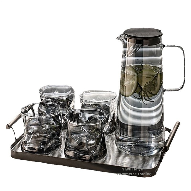 Set de pahare din sticlă borosilicată, în stil nordic, rezistente la temperaturi înalte, pentru uz casnic