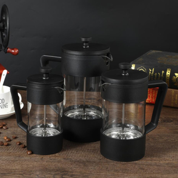 Presa franceză pentru cafea cu filtru din sticlă, oțel inoxidabil 304, filtru cu 120 ochi, pentru ceai și cafea