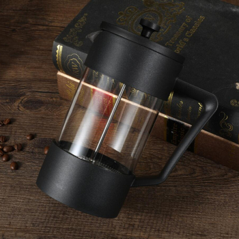 Presa franceză pentru cafea cu filtru din sticlă, oțel inoxidabil 304, filtru cu 120 ochi, pentru ceai și cafea
