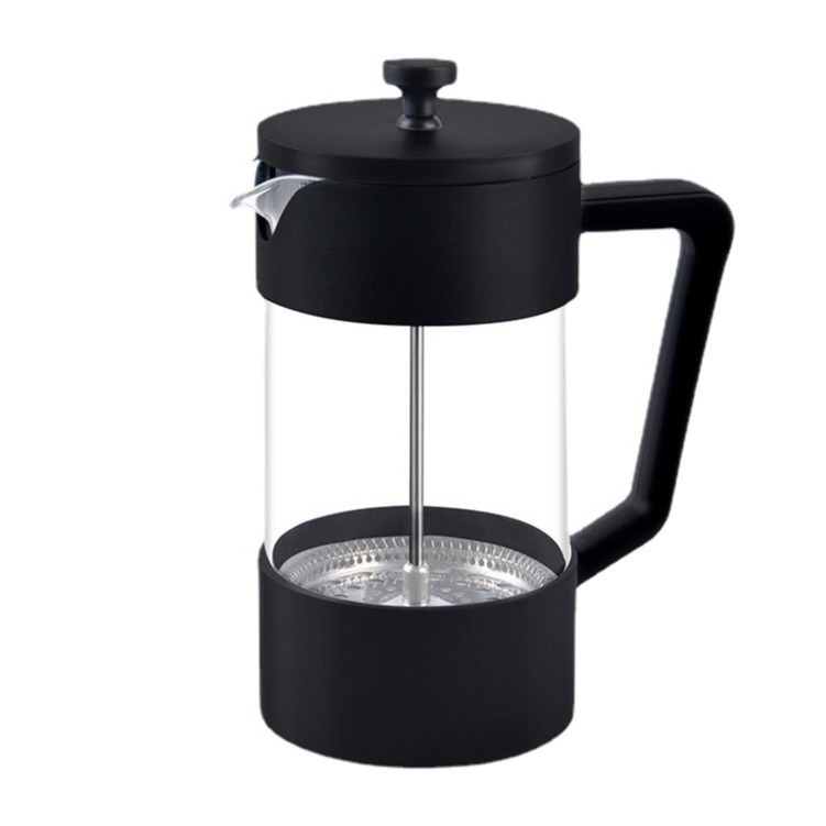 Presa franceză pentru cafea cu filtru din sticlă, oțel inoxidabil 304, filtru cu 120 ochi, pentru ceai și cafea